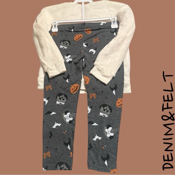 Girls Disney Minnie Mouse Halloween 2 Piece Set | Sweatshirt/Pants | NEW/NWOT!🖤 - Picture 3 of 6